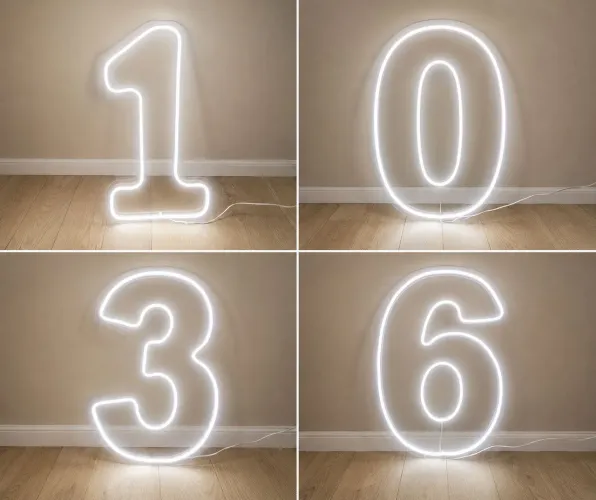 Números de led para decoração de festas