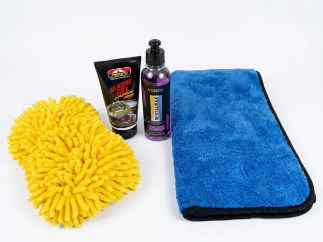 Kit Completo de Limpeza e Renovação Automotiva