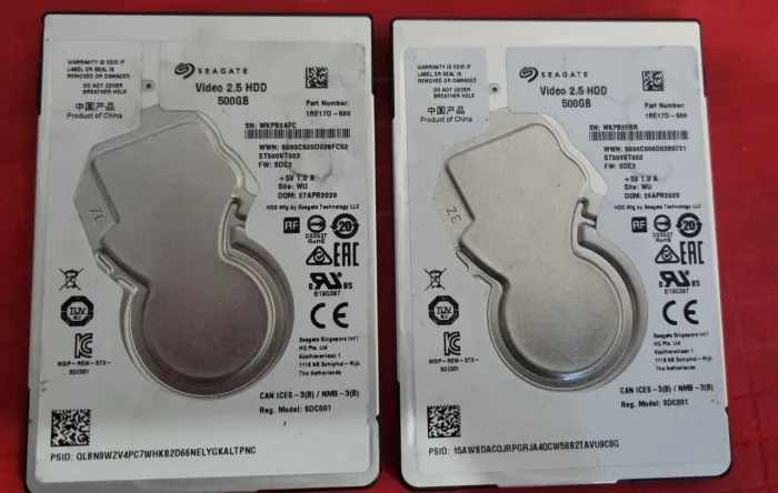 HD 2,5" NOTE (2pcs) 500GB SEAGATE ST500VT003