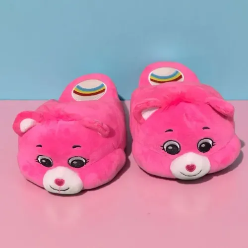 Ursinhos carinhosos pantufas rosa pink e azul zangadinho cacau show