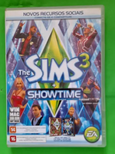 DVD origial Jogo The Sims 3 mais expansao Showtime PC Mac Estojo Original