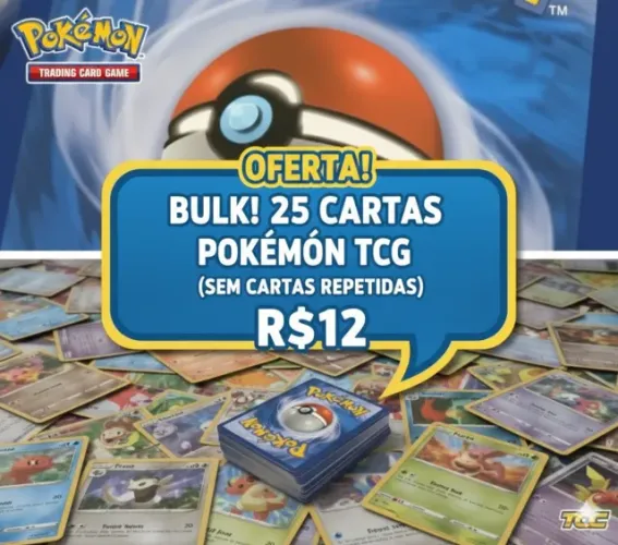 Bulk de cartas pokemon tcg