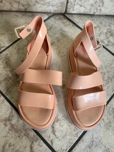 Sandália Melissa Model Platform rosa nude 38