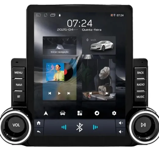Multimídia Tesla 9,7 Octacore 4/64 com chip 4G Apple CarPlay e Android Auto