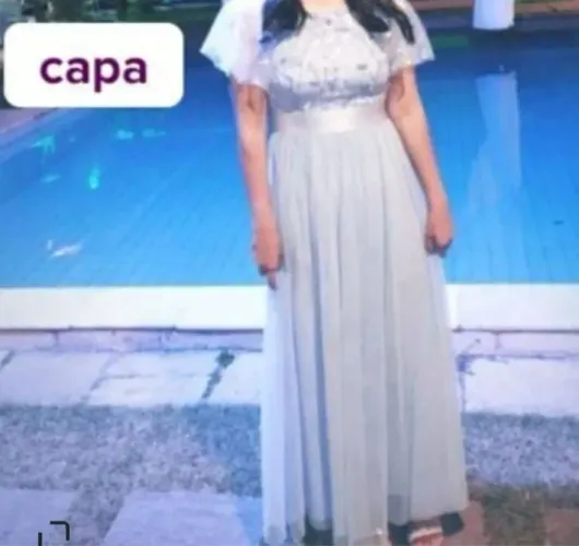 Vestido festa, formatura e etc, azul serenity