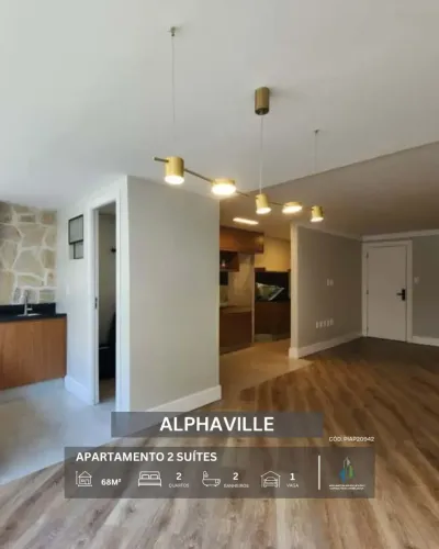 APARTAMENTO NASCENTE 68m² 2 QUARTOS 2 SUÍTES VARANDA GOURMET GARAGEM INFRA VENDE ALPHAVILL