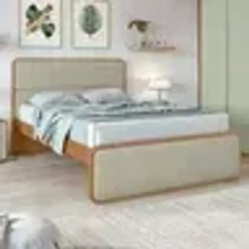 Cama Casal Loop Luxo 1,40m Easy Like Visual Clean e Elegante