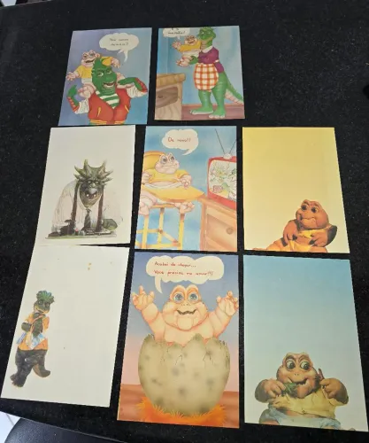 Raridade Anos 90! Lote 8 Papéis de Carta Família Dinossauros