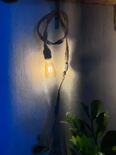 Luminária em macramê! Sem a lâmpada! Com a lâmpada opcional com um valor a mais!