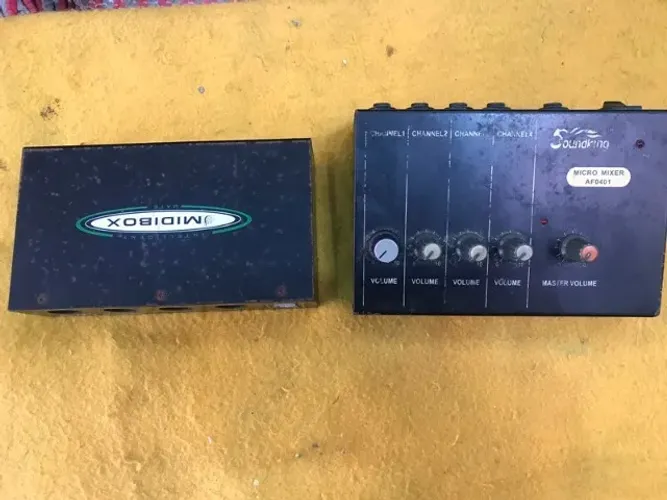 midibox e mixer de teclado em orimo estado.Leia a descrição