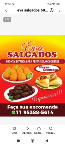 Vendo salgados, caseiros para lanchonetes e Buffet