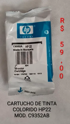 CARTUCHO DE TINTA COLORIDO HP22