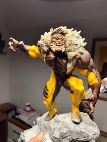 Estátua Dente de sabre(sabretooth) 1/6 kit Erick Sosa COM DETALHE X-Men Marvel