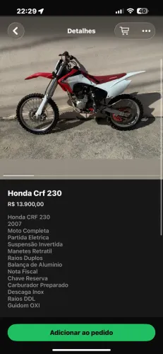 Vende-se crf 230