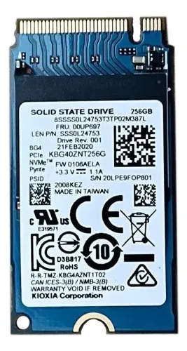 SSD 2242 256gb toshiba com Windows. Somente retirada, perto metro marechal