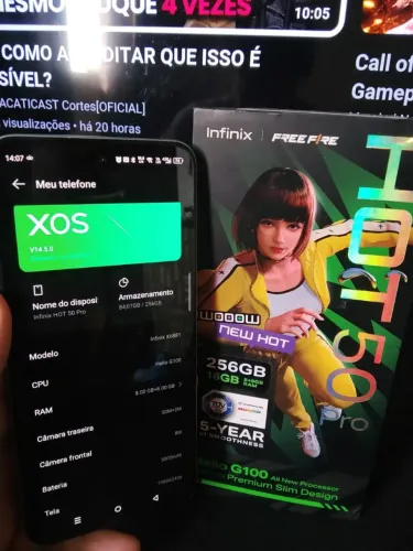 Infinix hot 50 Pro 256gb 16gb Helio G100