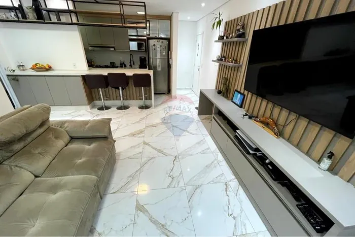 Apartamento para venda com 67,00m² com 2 dormitórios sendo 1 suíte e 2 vagas cobertas, no 