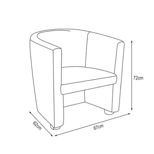 Poltrona em formato de "U"