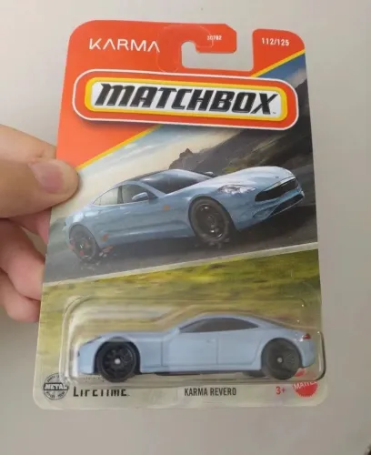 Miniatura Matchbox Karma Revero Cinza Novo 1:64