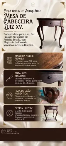 Mesa de cabeceira Luiz XV