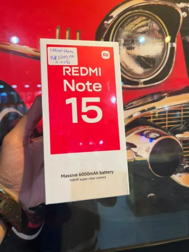 XIAOMI REDMI NOTE 15 128GB NOVO LACRADO COM 1 ANO DE GARANTIA