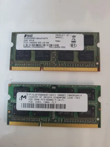 Kit 2 memorias de 2gb ddr3 notebook