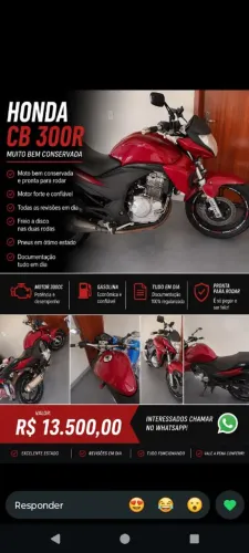 Vendo CB 300R em ótimo estado