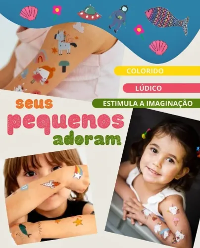 TATUAGEM TEMPORÁRIA KIDS - INFANTIL