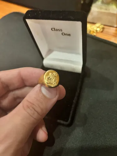     Dedeira Ouro 18K São Jorge Aro 25 - Anel de ouro