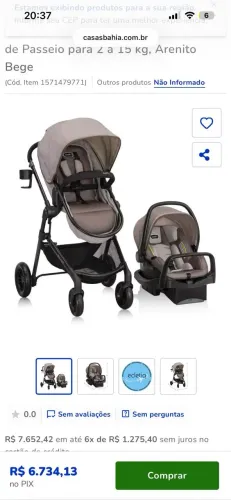 Carrinho de bebê 3 em 1