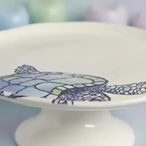 Suporte Para Bolos E Cupcakes Tartaruga Cerâmica Scalla
