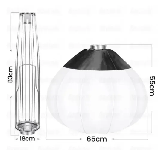 Softbox Lanterna Bowens Greika 65cm Para Iluminador E Flash