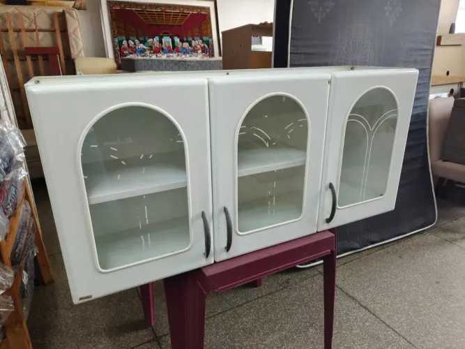*? ARMÁRIO DE COZINHA AÉREO EM AÇO USADO BEM CONSERVADO ENTREGO CONFIRA 1.20frente