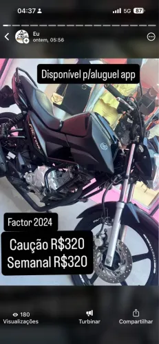 Aluguel de moto p/app