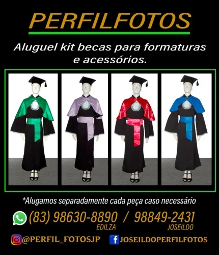 O aluguel de becas para formatura