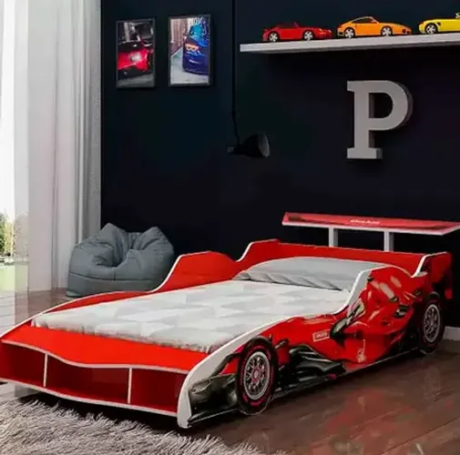 Cama Infantil Carro F1 + Colchão (usado)