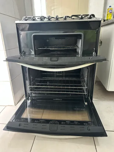 Fogão Electrolux 5 bocas Inox Duplo Forno