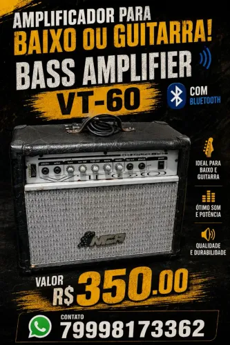 Caixa amplificada para baixou e guitarra 