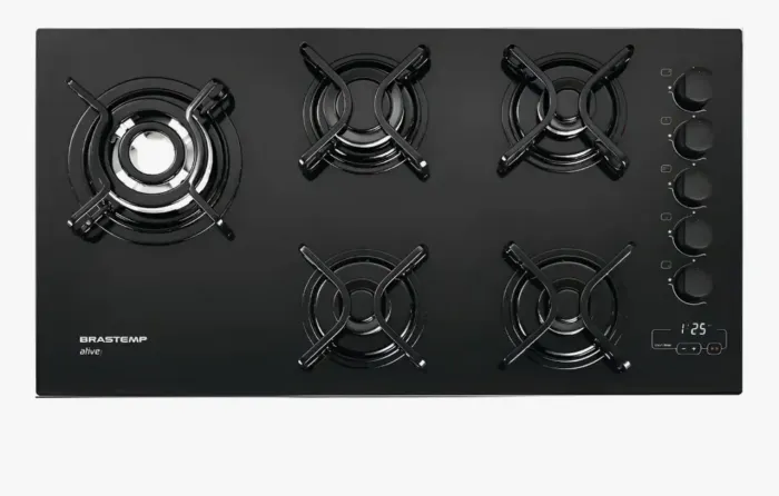 Cooktop a Gás 5 Bocas Brastemp com Timer (LACRADO)