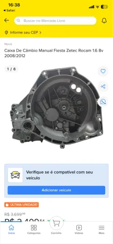 Câmbio fiesta, eco esport 1.6