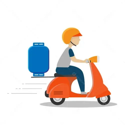 Motoboy para entrega de gás
