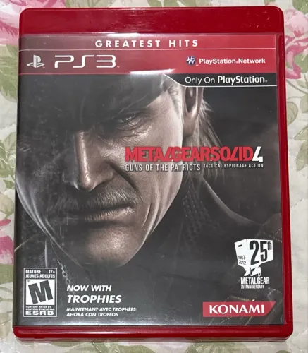 Metal gear Solid 4 - PS3 - Jogado muito pouco