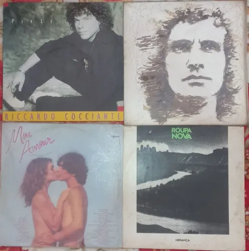 4 Discos Vinil Roupa Nova Herança Roberto Carlos Mon Amour Perlei Riccardo Cocciante Fr Gr