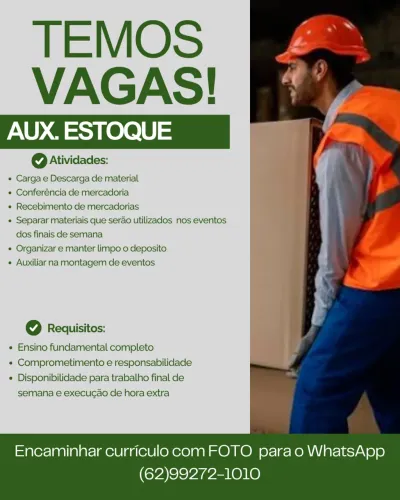 Vaga Auxiliar de DEPOSITO