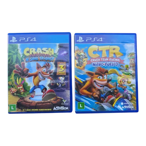 Combo 2 jogos Crash Originais PS4 Nitro Fueled + Trilogy