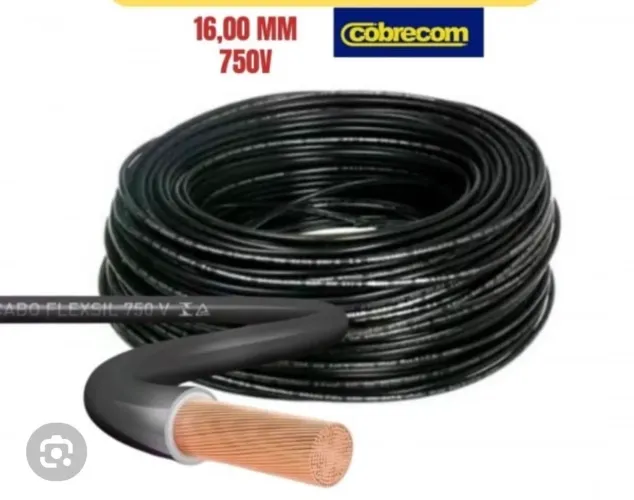 Cabo elétrico 16mm metade do preço
