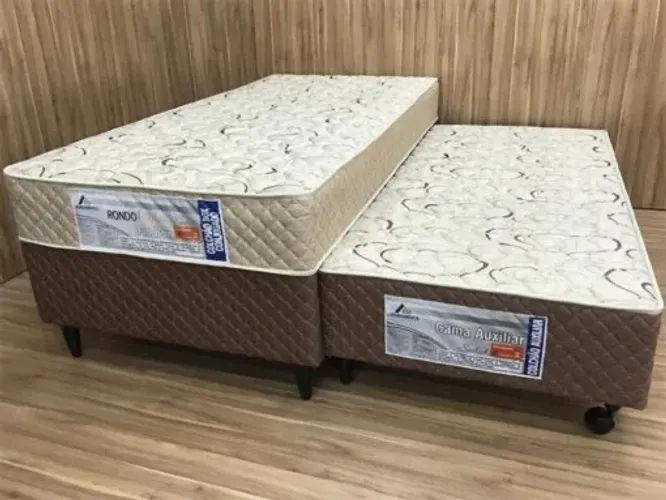 Cama box Light Sealed Solteiro com Auxiliar - 88x188x48