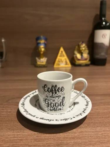 Conjunto 5 xícaras em porcelana 80ml