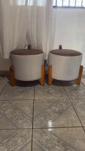 2 assentos puffs bancos novos