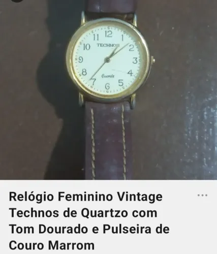Relógio Feminino Technos Quartz Vintage Dourado